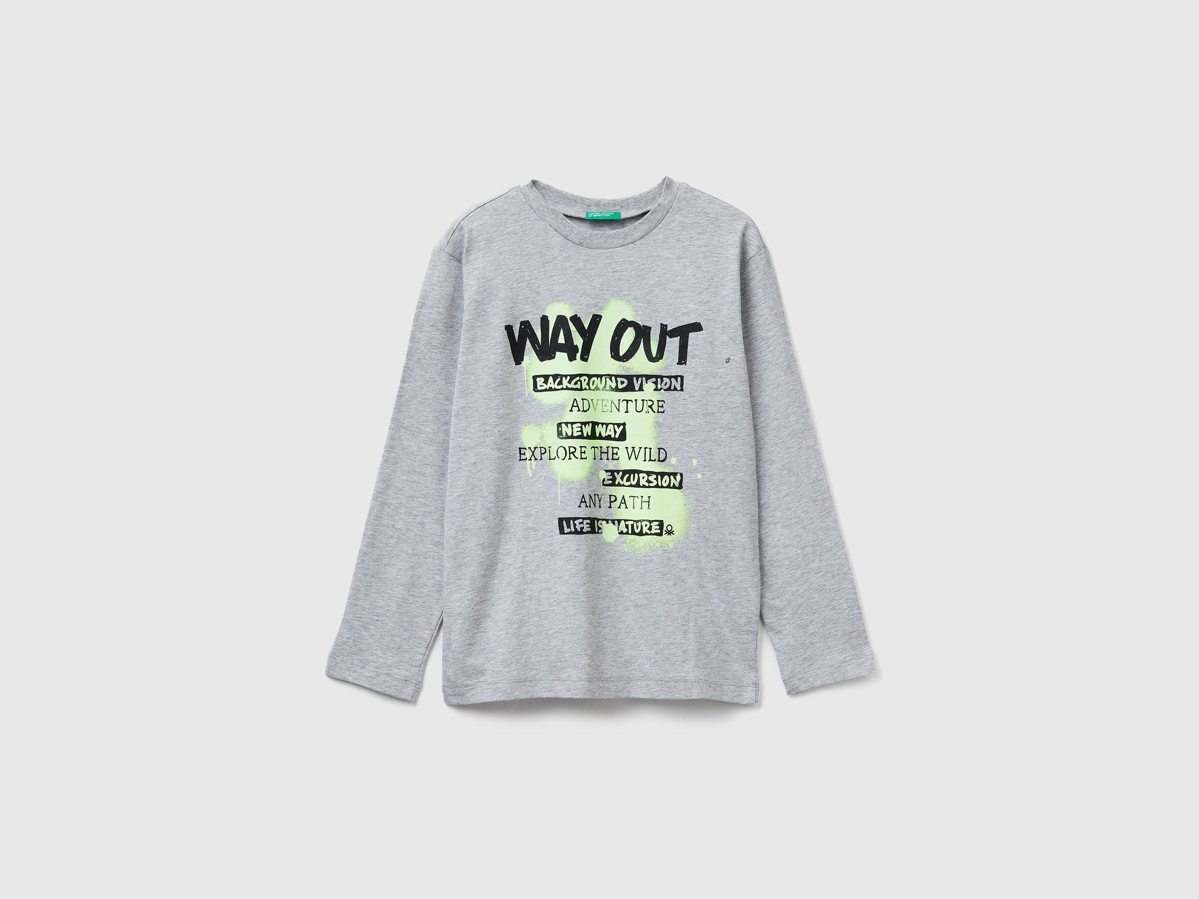 United Colors of Benetton T-shirt Manica Lunga con Stampa