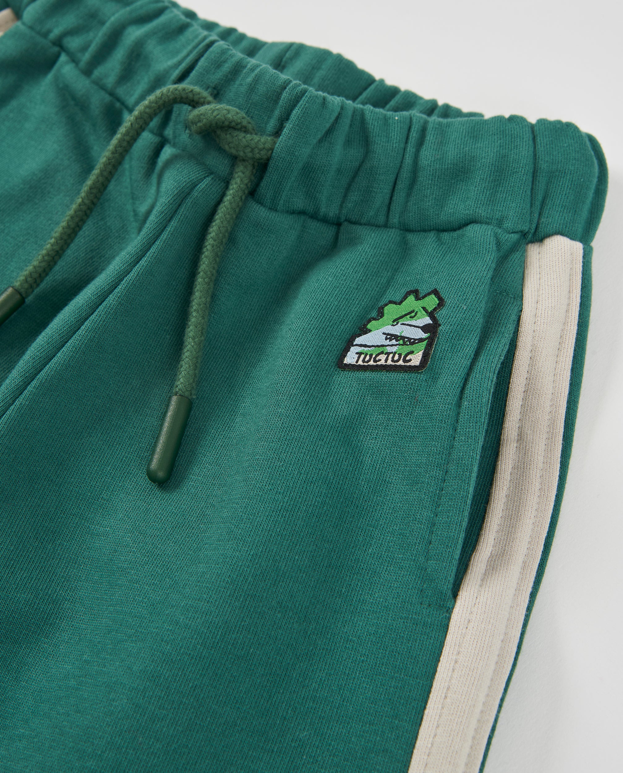 TucTuc Pantaloni Felpa Bambino Verde Vita Elasticizzata