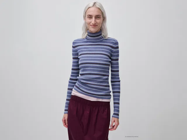 United Colors of Benetton Dolcevita M seta lana coste maglione donna