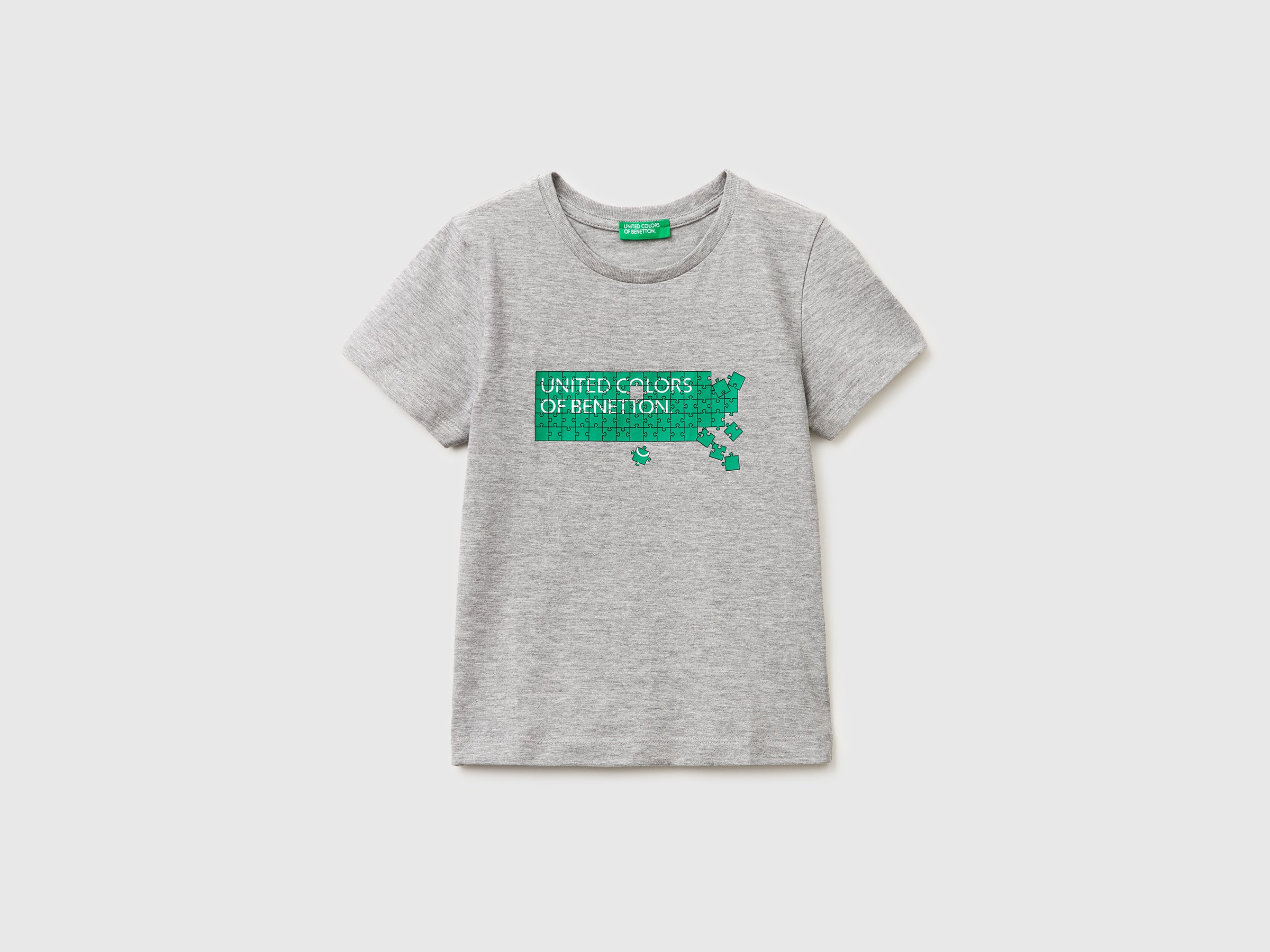 United Colors of Benetton t-shirt bimbo cotone bio logo 104
