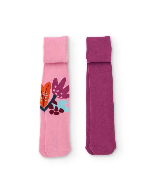 TucTuc Accessori Collant Rosa Cotone Stampa Floreale