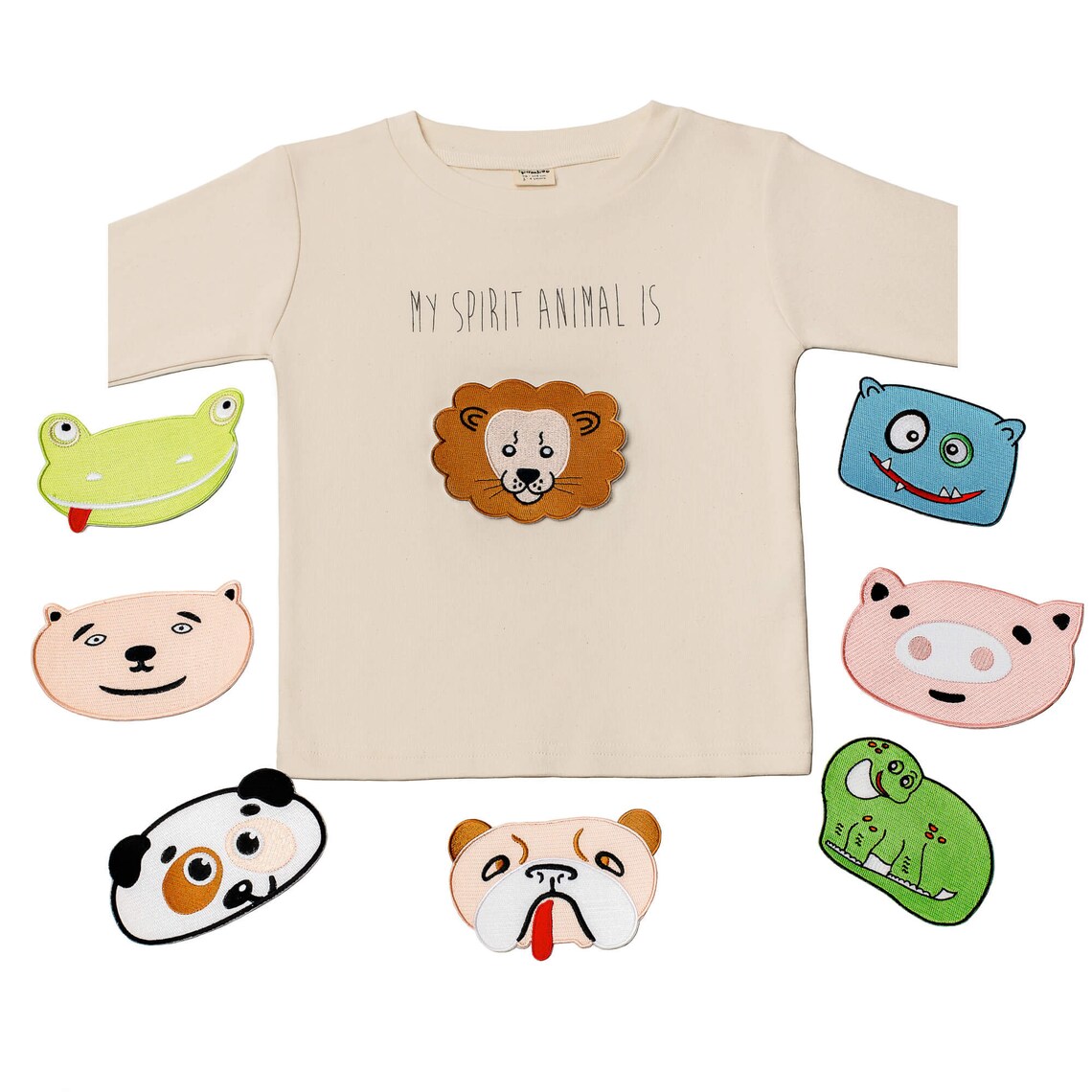 Pamboo Funny T-shirts t-shirt bimbo cotone bio con 8 animali