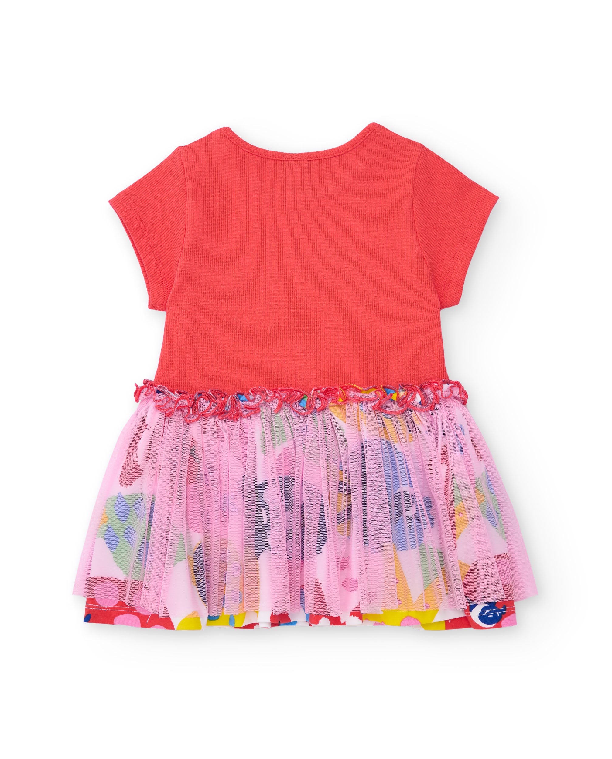 TucTuc Vestiti Vestito Maglia Bambina Rosso Cuore Paillettes