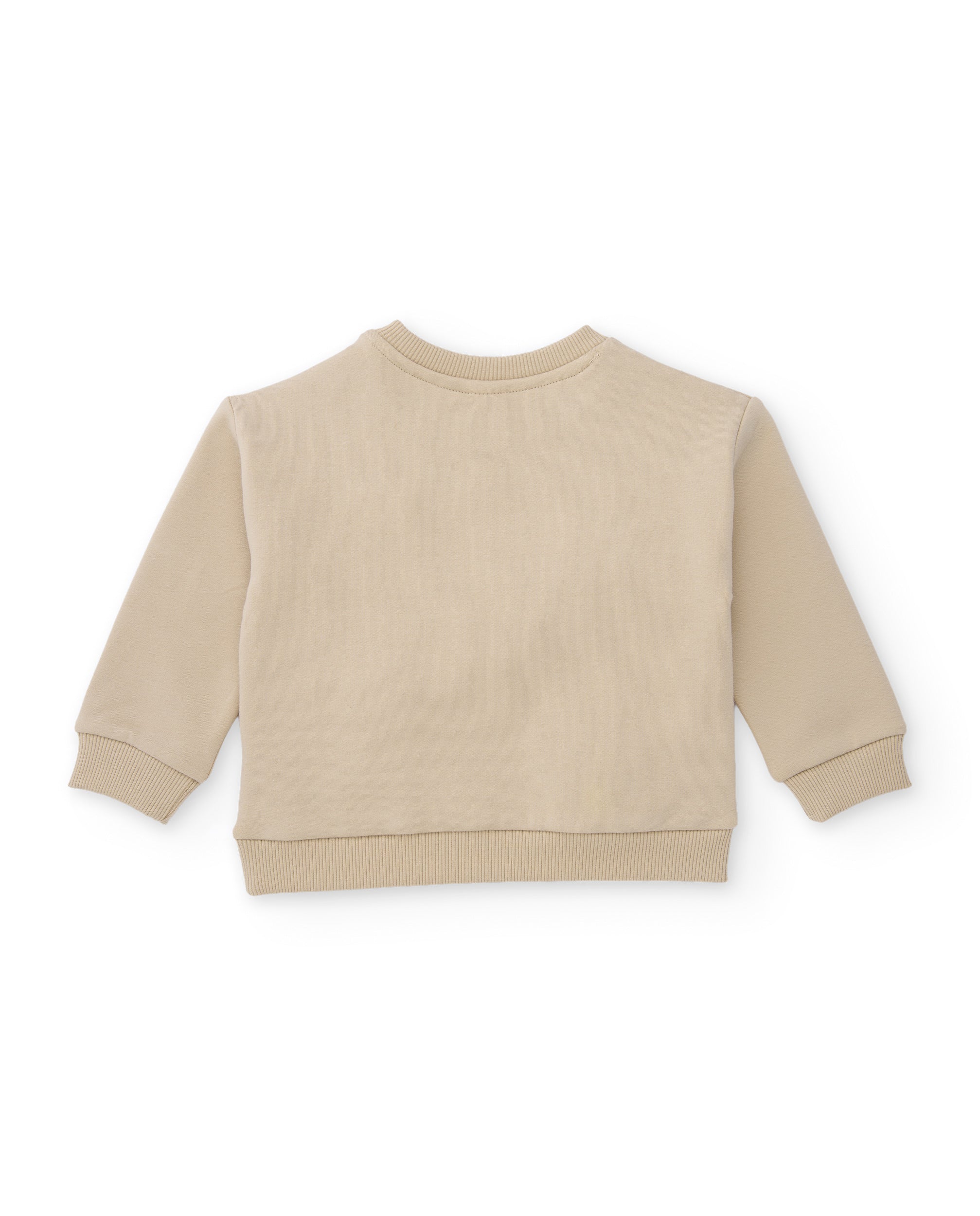 TucTuc Completi Tuta Bambina Beige Felpa Fiori 2 Pezzi