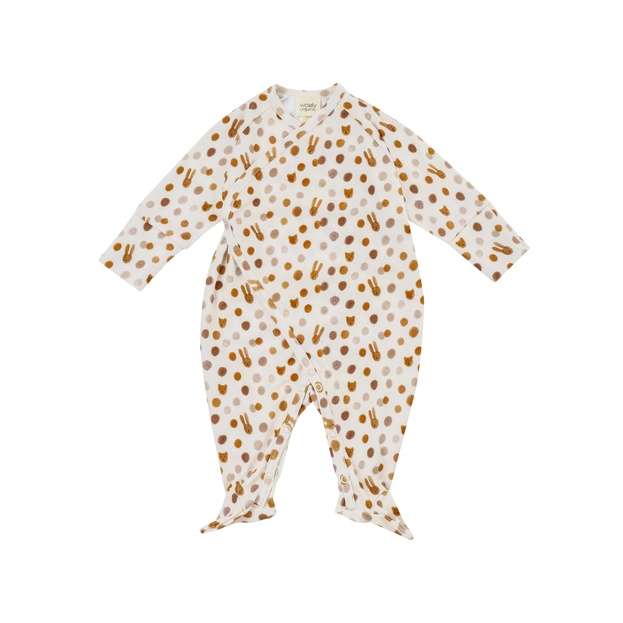 Woolly Organic Wrap Sleepsuit tutina neonato cotone bio Noos