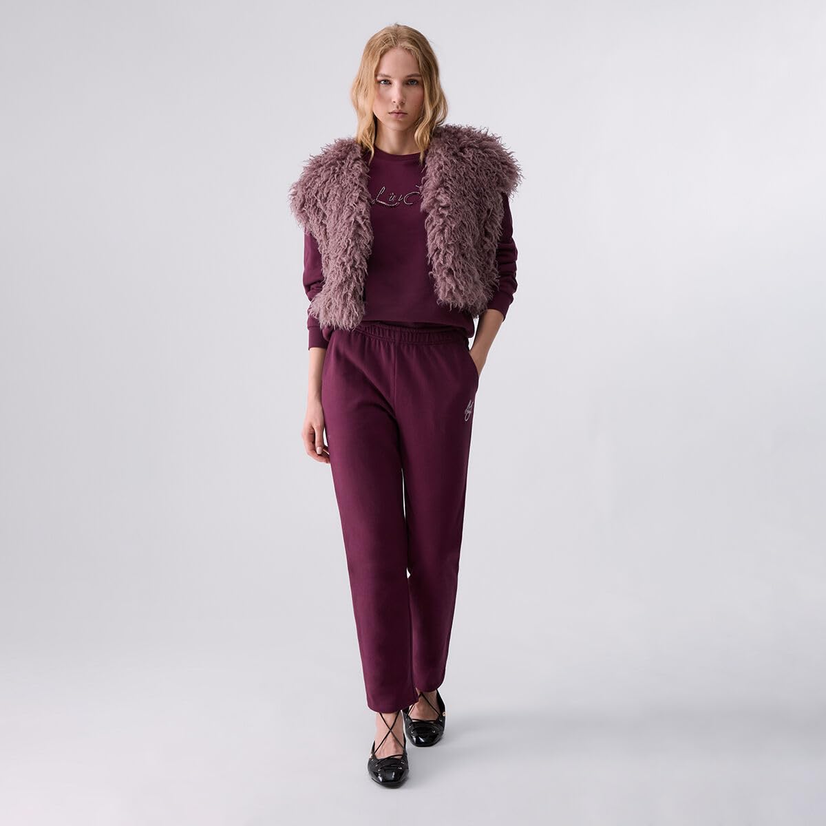 Liu Jo Pantaloni Regular Felpa Cotone Nero L tasche