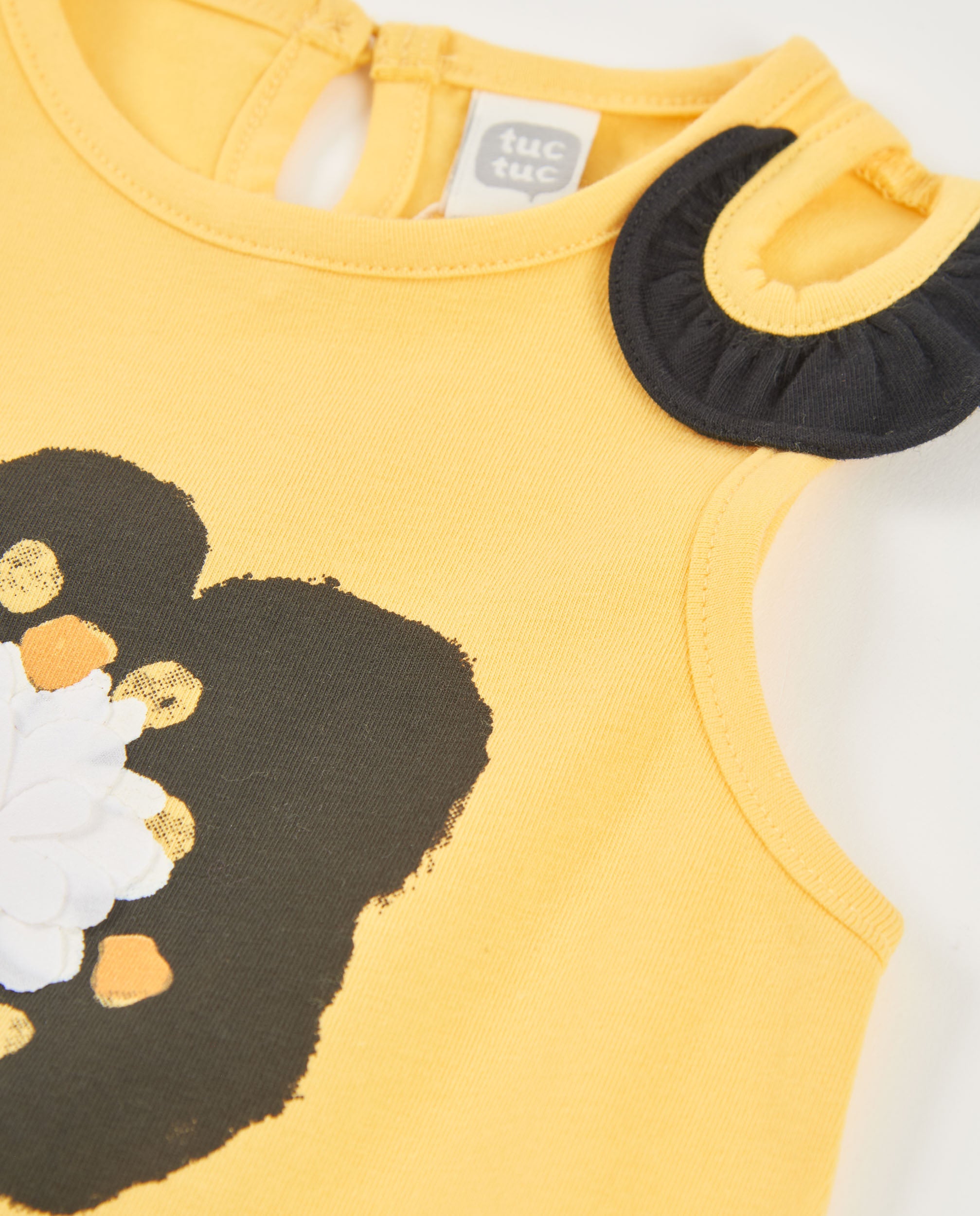 TucTuc Vestiti Vestito maglia bimba giallo floreale