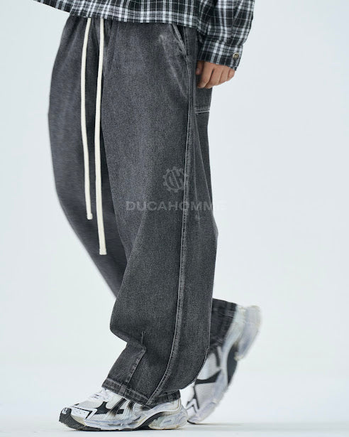 Sottosopra An838301p jeans balloon delavato grigio M