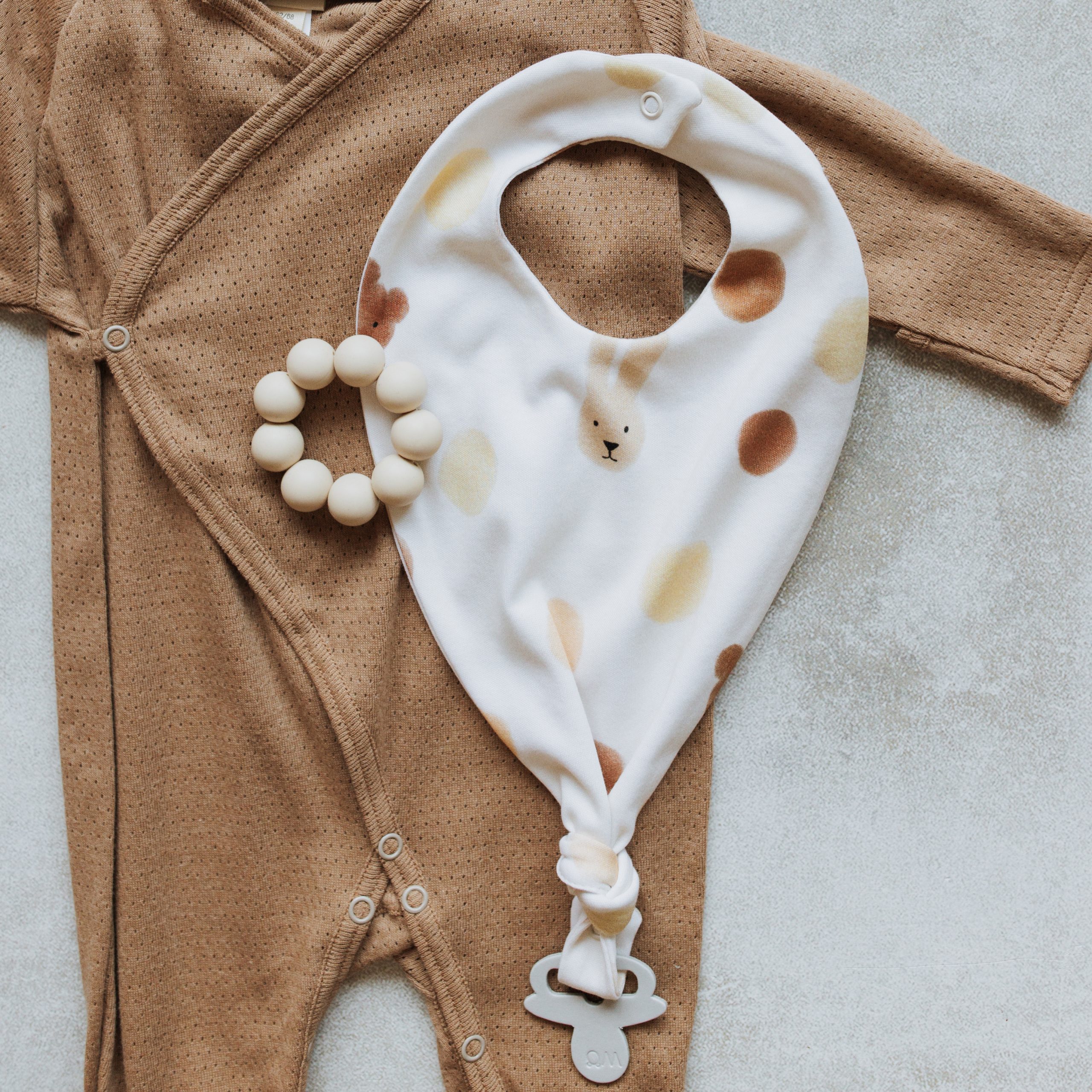 Woolly Organic Baby Bibs bavaglino neonato cotone bio con clip