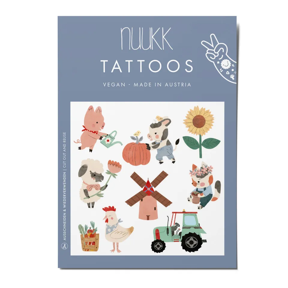 Nuuk Fattoria tatuaggi temporanei bimbi vegan